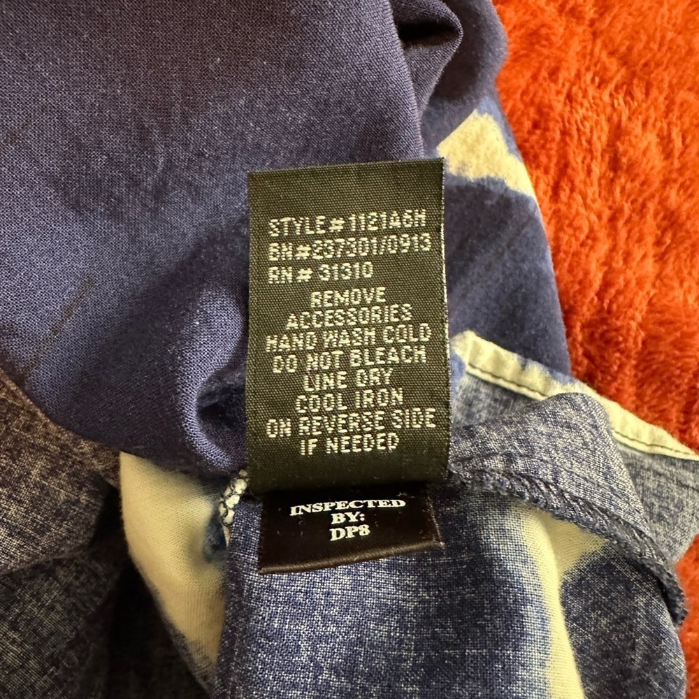 NWOT A Byer Blue Tie-Dye Maxi Dress Ruffled Top Size Medium - Picture 8 of 14